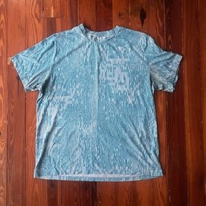 Nike The Nike Tee Dri-FIT Men's XL Blue Pattern Athletic Shirt